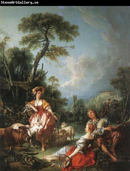 Francois Boucher A Summer Pastoral